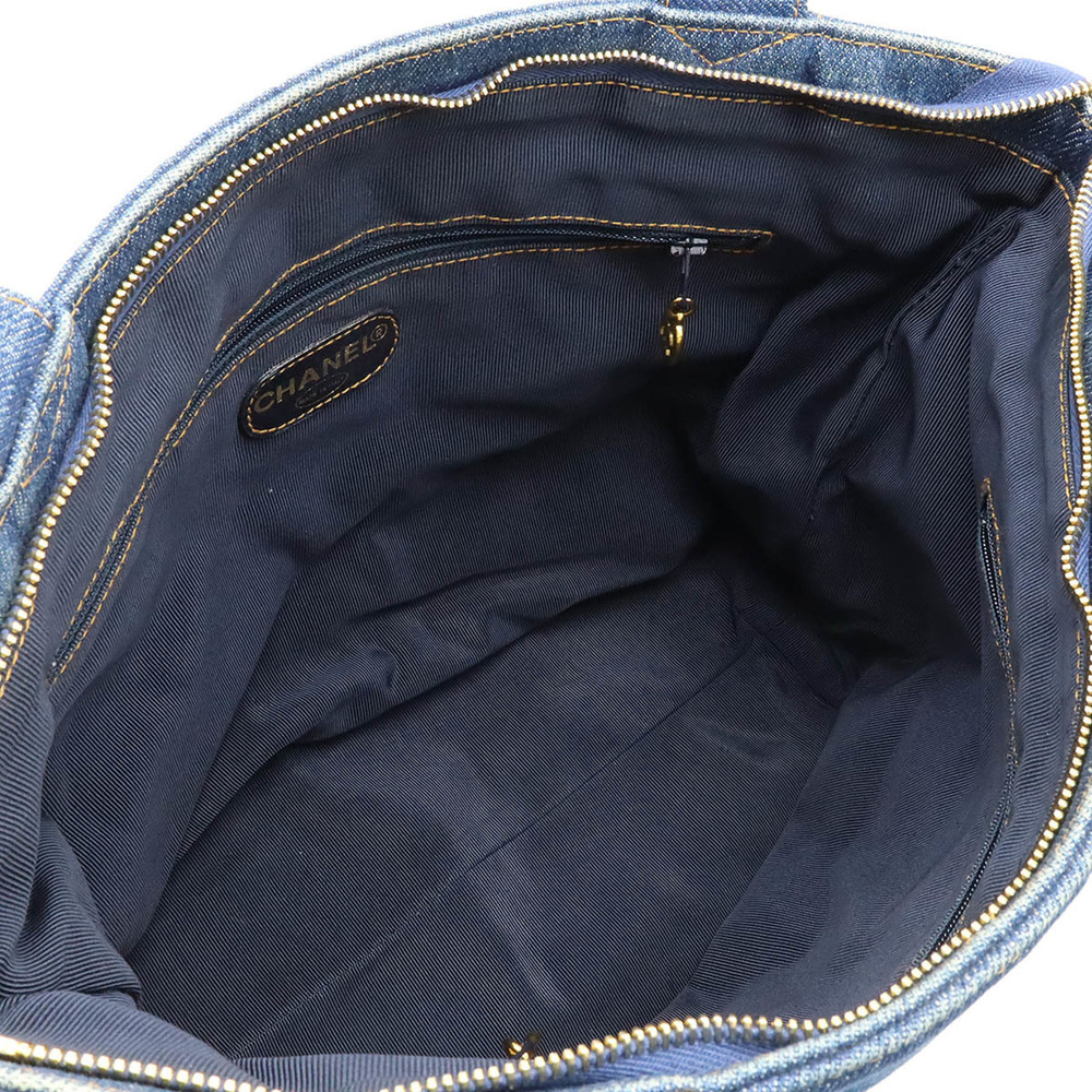 CHANEL Blue Logo Shoulder Bag - Picture 7 of 9